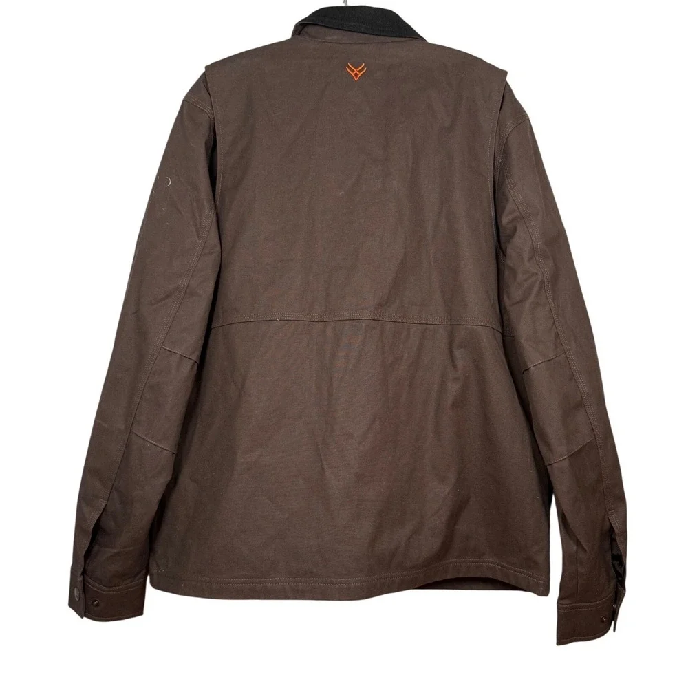 NWT HAWX MEN'S OAKDALE SOLID CHORE COAT, Brown, Size Large